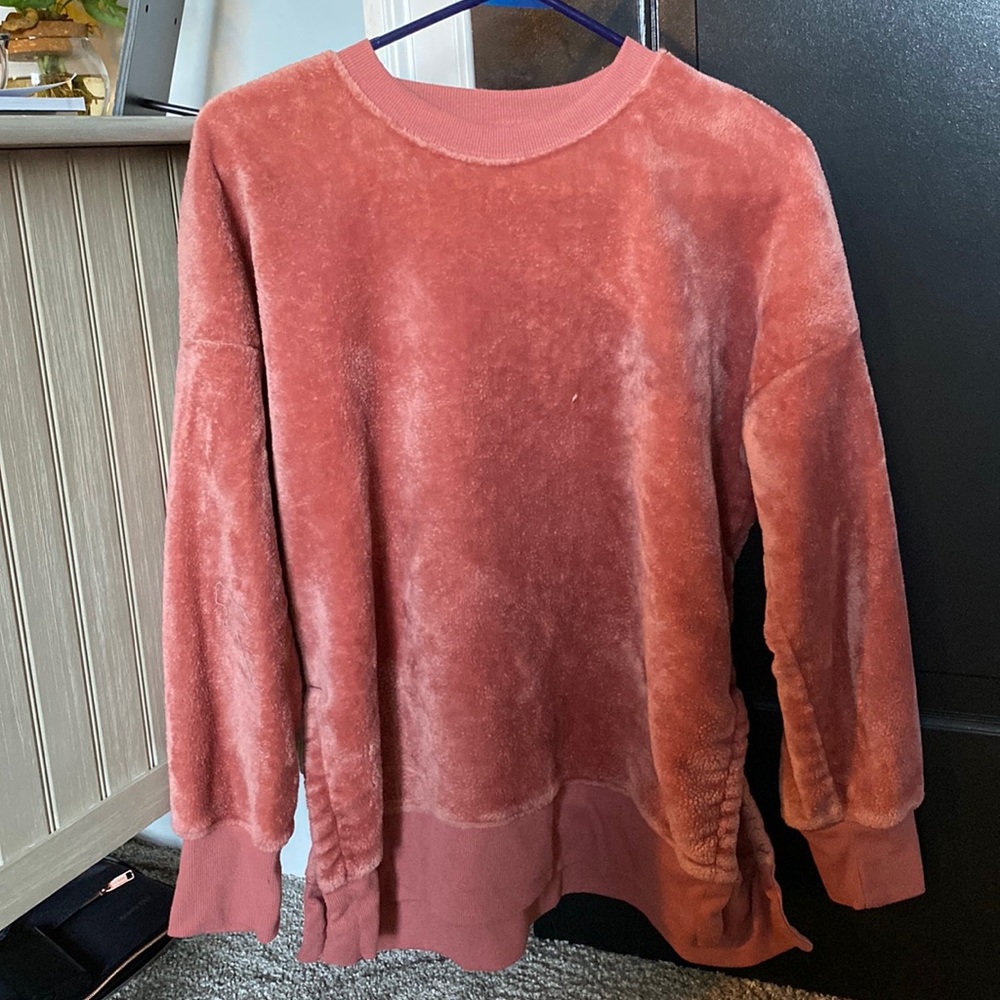 Pink fuzzy sweater